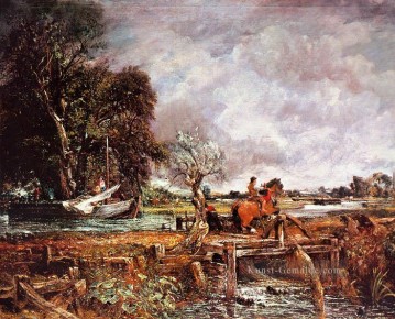  Constable Malerei - der springende Pferd Romantische Landschaft John Constable strömen